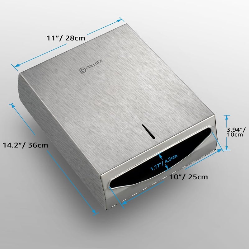 pollock Commercial PaperTowel Holder Dispenser Wall Mount,Stainless Steel Bathroom Paper Towel Holder,Toilet Paper Napkin Holder,C Fold Multifold Trifold Paper Towel Dispenser,Hand Towel Dispenser - Image 2